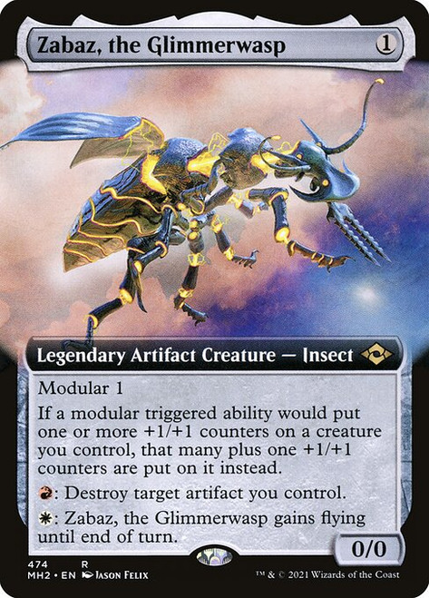 Zabaz, the Glimmerwasp (MH2) (Foil) (Extended Art) (#474)