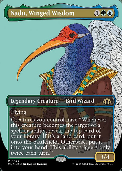 Nadu, Winged Wisdom (MH3) (Foil) (Borderless) (#377)