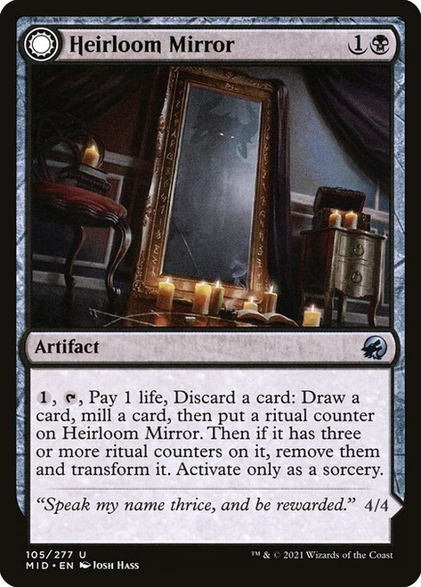 Heirloom Mirror // Inherited Fiend (MID) (Foil) (#105)