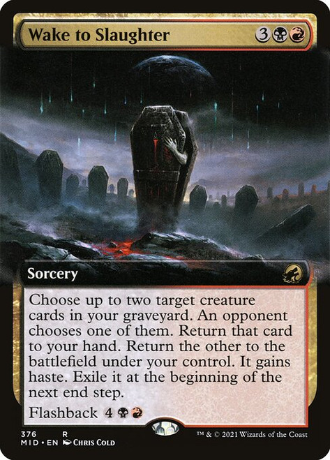 Wake to Slaughter (MID) (Foil) (Extended Art) (#376)