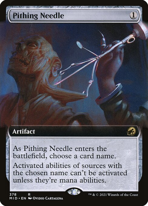 Pithing Needle (MID) (Foil) (Extended Art) (#378)