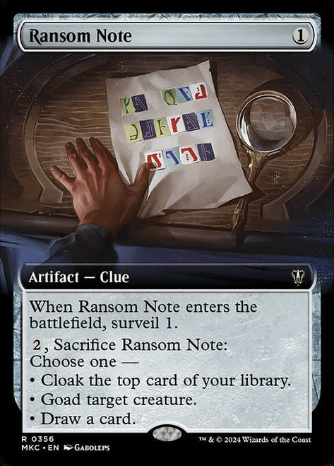 Ransom Note (MKC) (Extended Art) (#356)
