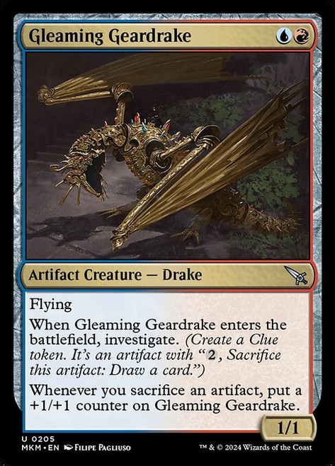 Gleaming Geardrake (MKM) (Foil) (#205)