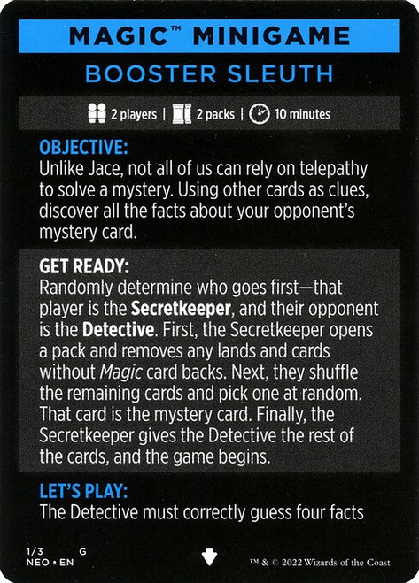 Booster Sleuth // Booster Sleuth (cont'd) (MNEO) (Foil) (#1)