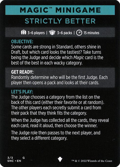 Strictly Better // Strictly Better (cont'd) (MSNC) (Foil) (#3)