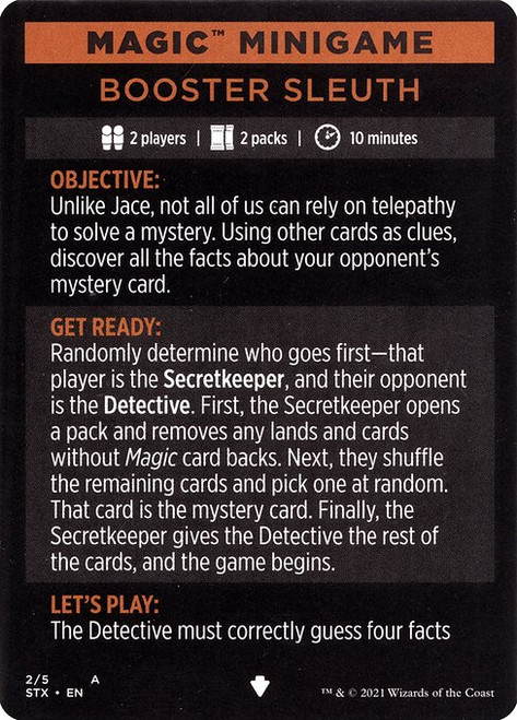 Booster Sleuth // Booster Sleuth (cont'd) (MSTX) (Foil) (#2)