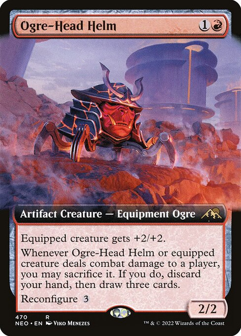 Ogre-Head Helm (NEO) (Foil) (Extended Art) (#470)