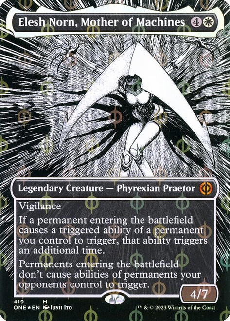 Elesh Norn, Mother of Machines (ONE) (Step-and-Compleat Foil) (Showcase) (#419)