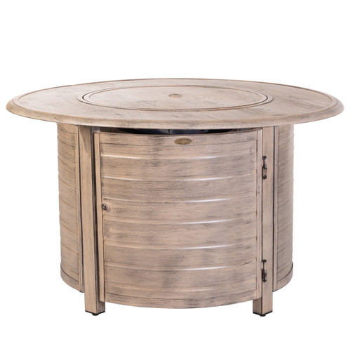 Thatcher Driftwood Round Aluminum LPG Fire Pit