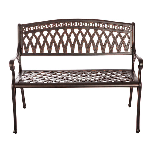 Simone Cast Aluminum Bench