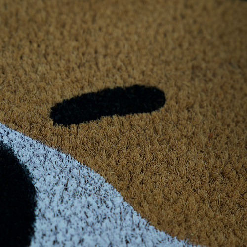 Huntley Pet Dog Print Natural Coir Door Mat Anti Slip Backing