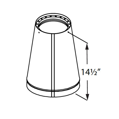 DVL Oval to Round Adapter-6" DVL Oval to Round Adapter-6"