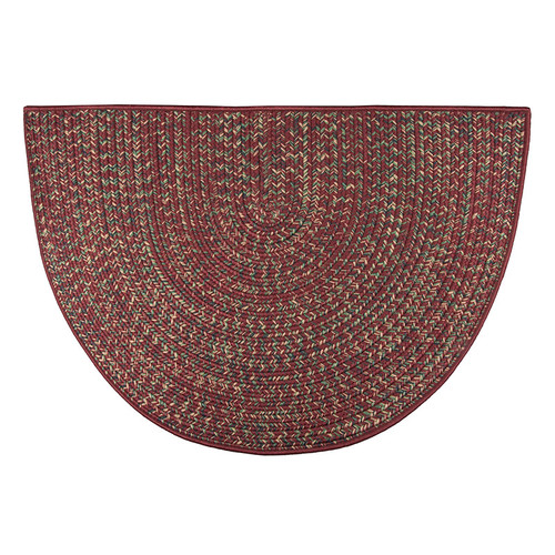Braided Multicolor Hearth 4 Foot Half Round Polypro Rug Braided Multicolor Hearth 4 Foot Half Round Polypro Rug