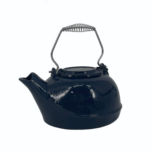 Wood Stove Humidifier Pot - Navy Blue Enamel Finish - 3 Quart