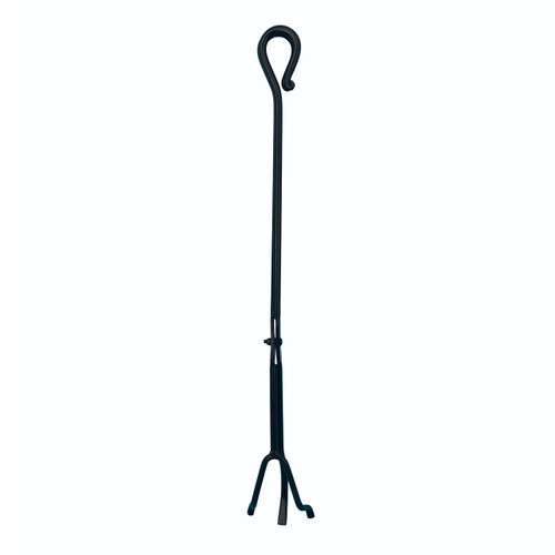 Black Wrought Iron Fireplace Tongs - 30" Long