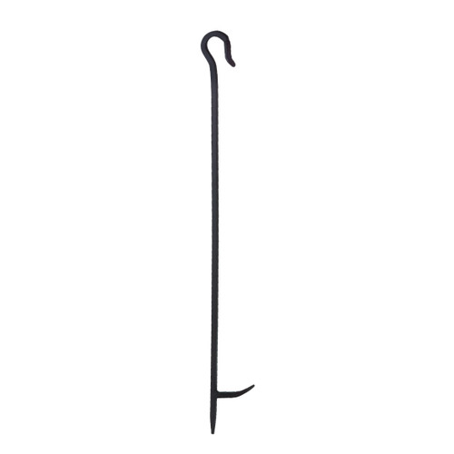 Black Wrought Iron Fireplace Poker - 39" Long