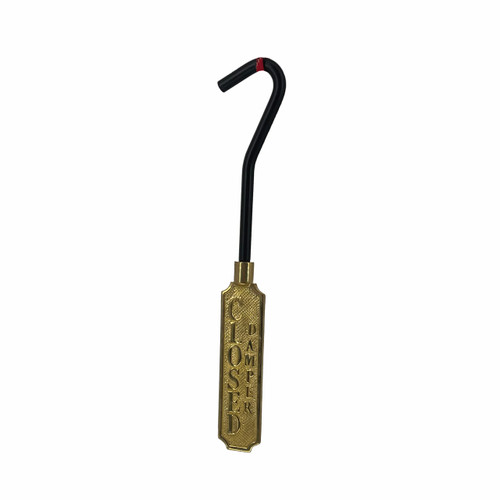 Fireplace Damper Hook - Polished Brass Finish