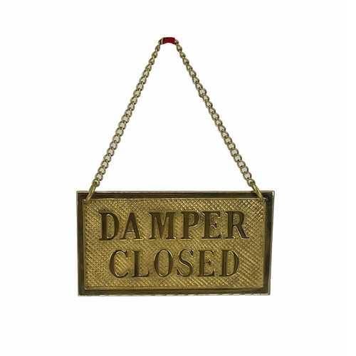 Fireplace Damper Sign