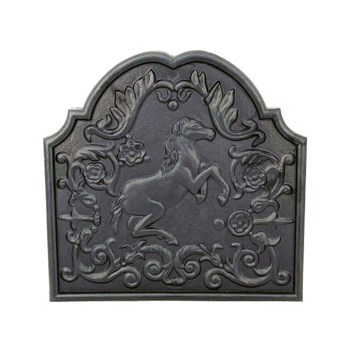 Fireplace Fire Back - Horse - 15"H x 15.5"W