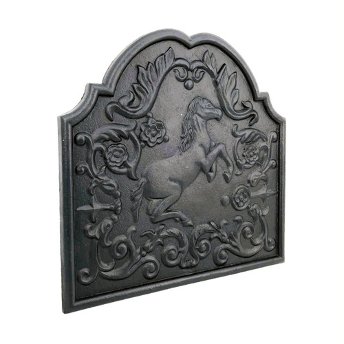 Fireplace Fire Back - Horse - 15"H x 15.5"W