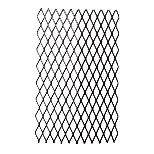 Black Steel Ember Retainer for Grates - 20"L x 10"W