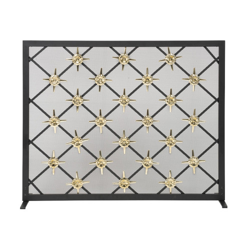 Fireplace Panel Screen - Star Design - 31"H x 39"W x 10"D