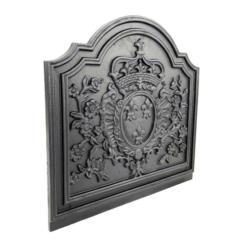 Fireplace Fire Back - Crown Medallion - 19.5" x 19.5"