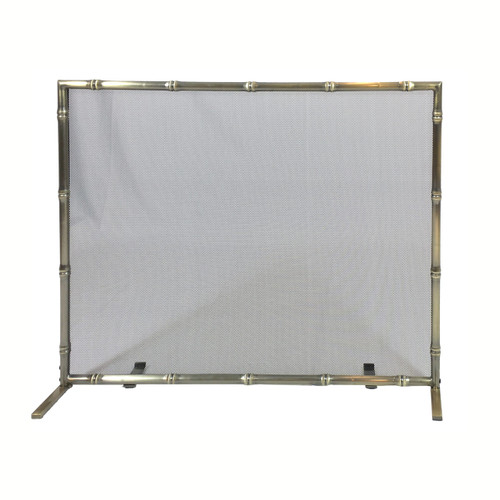 Bamboo Design Fireplace Panel Screen - 31"H x 38.25"W