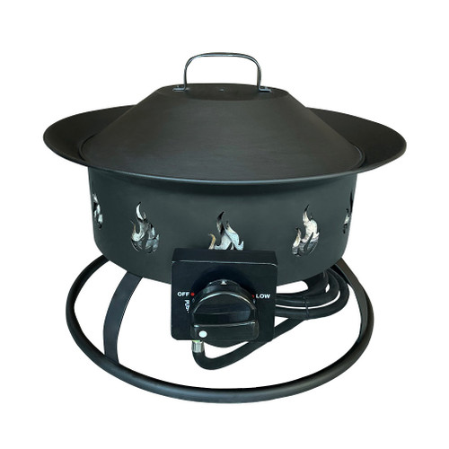 AZ Patio Round Portable Camp Fire Pit in Black