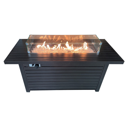 AZ Patio Heaters Outdoor Rectangle Fire Pit in Hammered Bronze