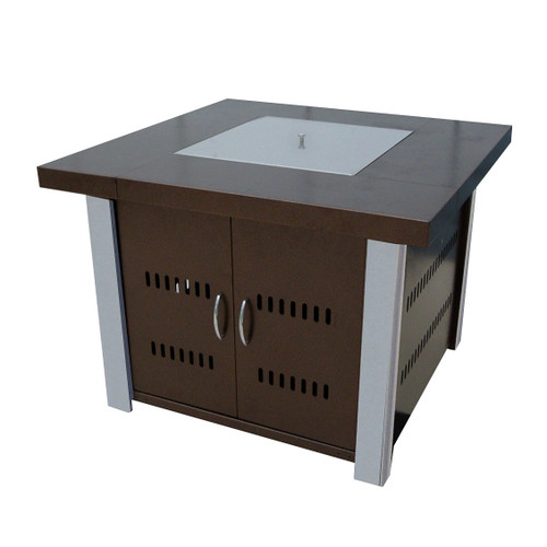 AZ Patio Heaters Outdoor Fire Pit in Hammered Bronze and Stainless Steel