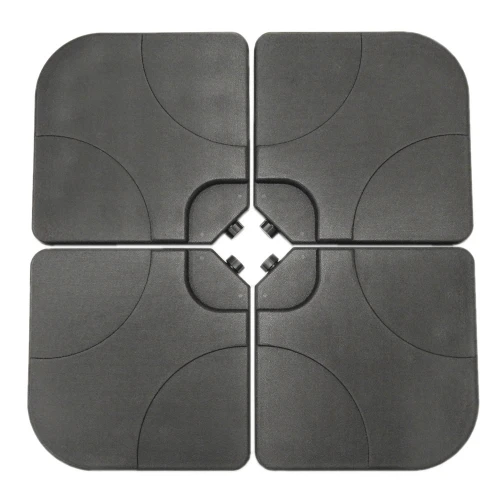 AZ Patio Heaters Offset Cantilever Umbrella - LED Lights in Tan - Cantilever Umbrella Base Set