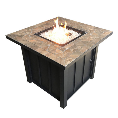 AZ Patio Heaters Square Tile Top Fire Pit