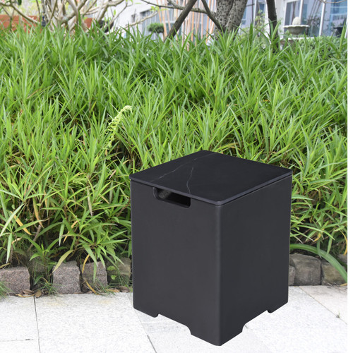Square Propane Tank Cover - Bulgaria Black - 15.9 x 15.9 x 20”
