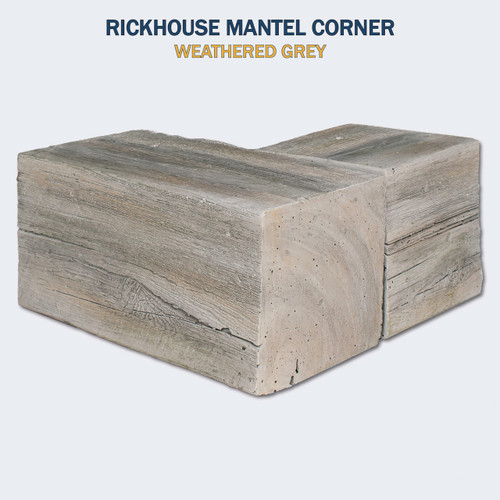Rickhouse Weathered Grey Corner Mantel