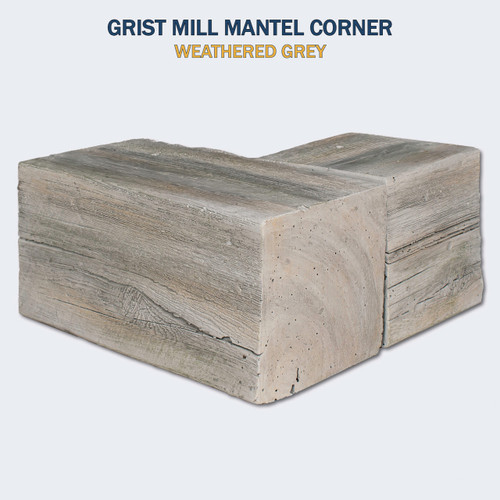 Grist Mill Weathered Grey Corner Mantel