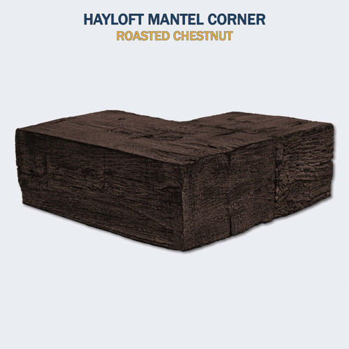 Hayloft Beam Roasted Chestnut Corner Mantel