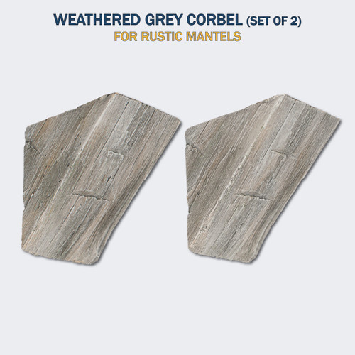 Rustic Corbel Weathered Grey (Set of 2)