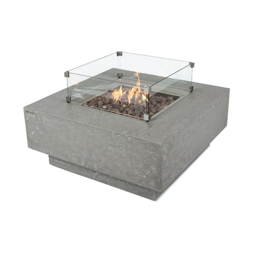 Manhattan 36” Concrete Fire Table - Light Gray