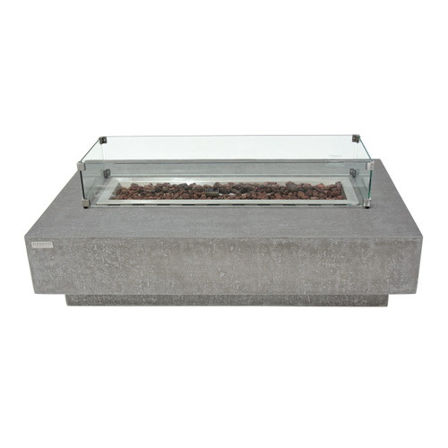 Hampton 56” Concrete Fire Table - Light Gray