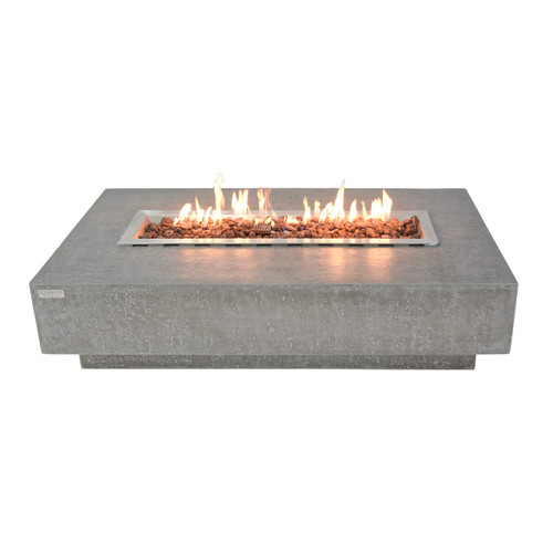 Hampton 56” Concrete Fire Table - Light Gray