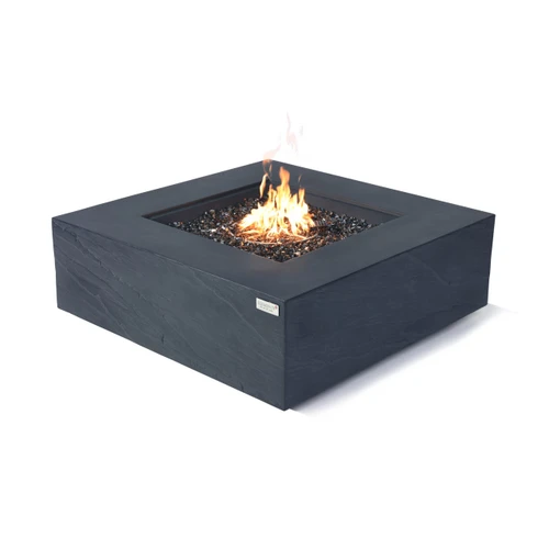 Roraima 40” Sandstone Fire Table - Slate Black
