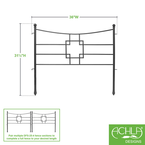 Square-on-Squares Fence Section, pack of 4