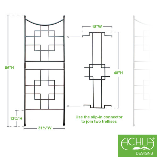 Square-on-Squares Center Link Trellis