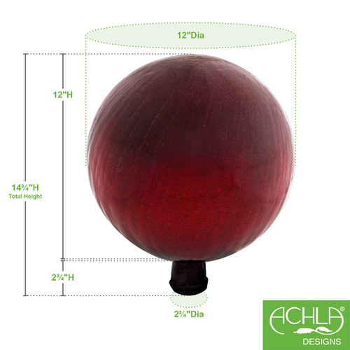 12" Gazing Globe, Red