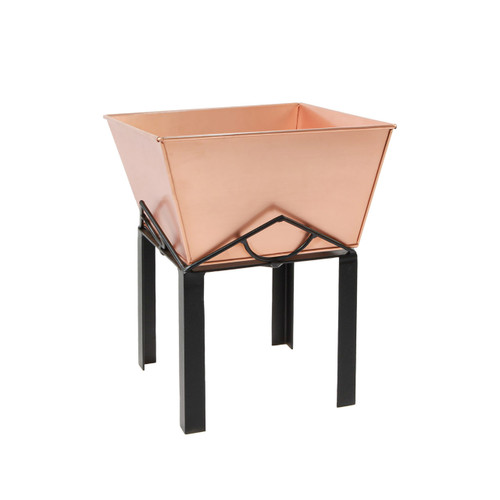 Marion I Planter-Copper Plated Tapered Planter