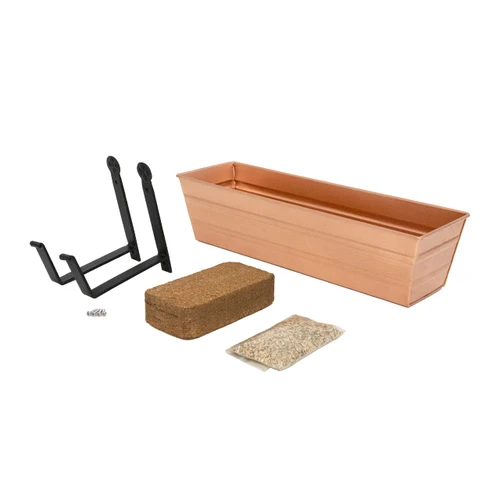 Bloom Box Garden Growing Kit, Small Copper with Wall Brackets,