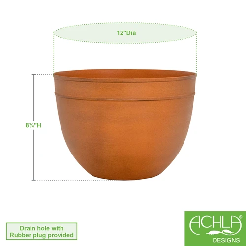 Large Planting Pot, Burnt Sienna