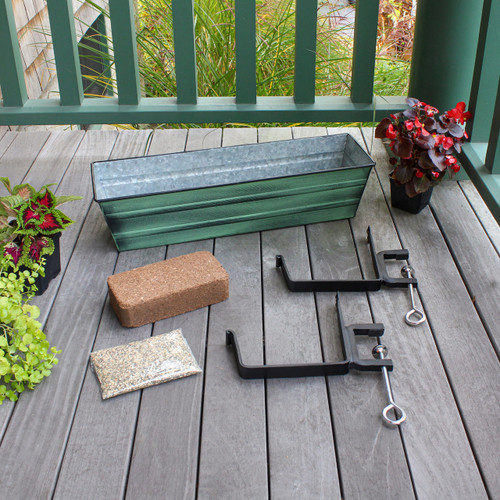 Bloom Box Garden Growing Kit, Small Green with Clamp-On Brackets