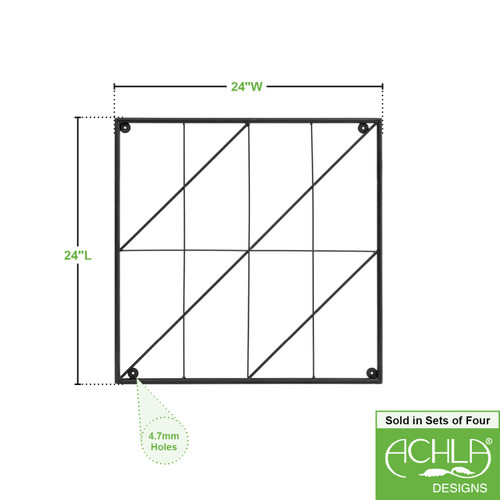 Quilt Block-Diagonals Wall Trellis Panels (4 panels)
